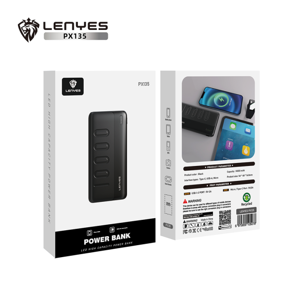 Lenyes PX135 Power Bank 10000mAh