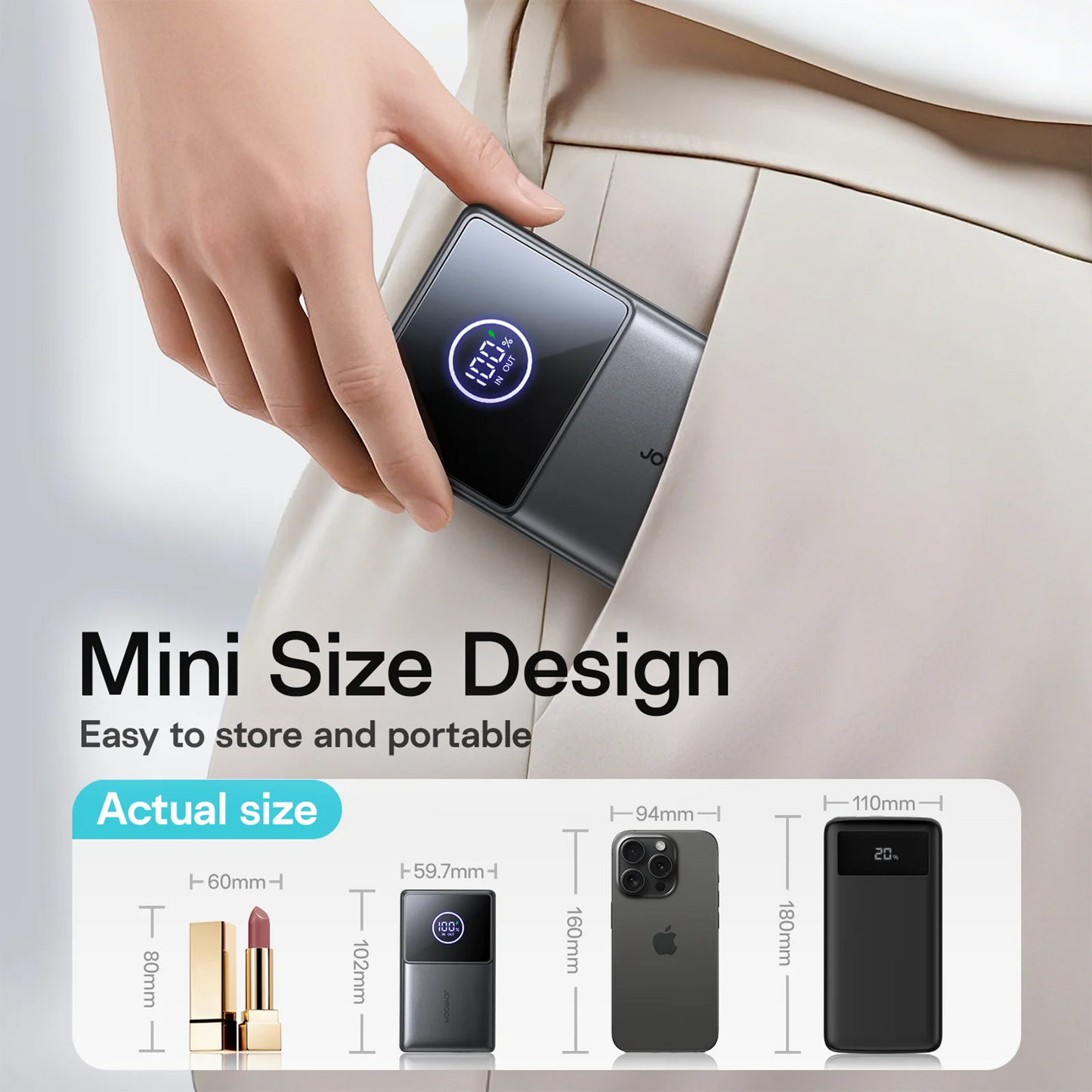 Joyroom JR-PR1 22.5W Built-in Cable Powerbank 10000mAh