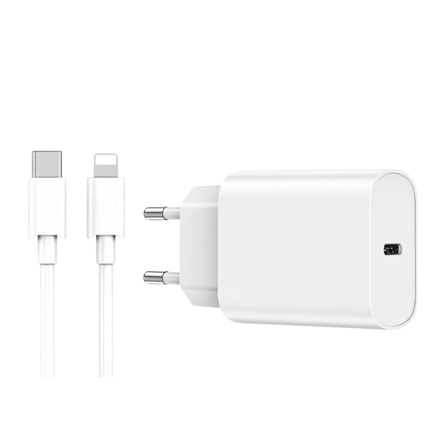 WiWU 20W PD USB-C Fast Charger + Cable Lightning Wi-U001