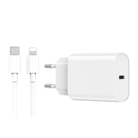 WiWU 20W PD USB-C Fast Charger + Cable Lightning Wi-U001