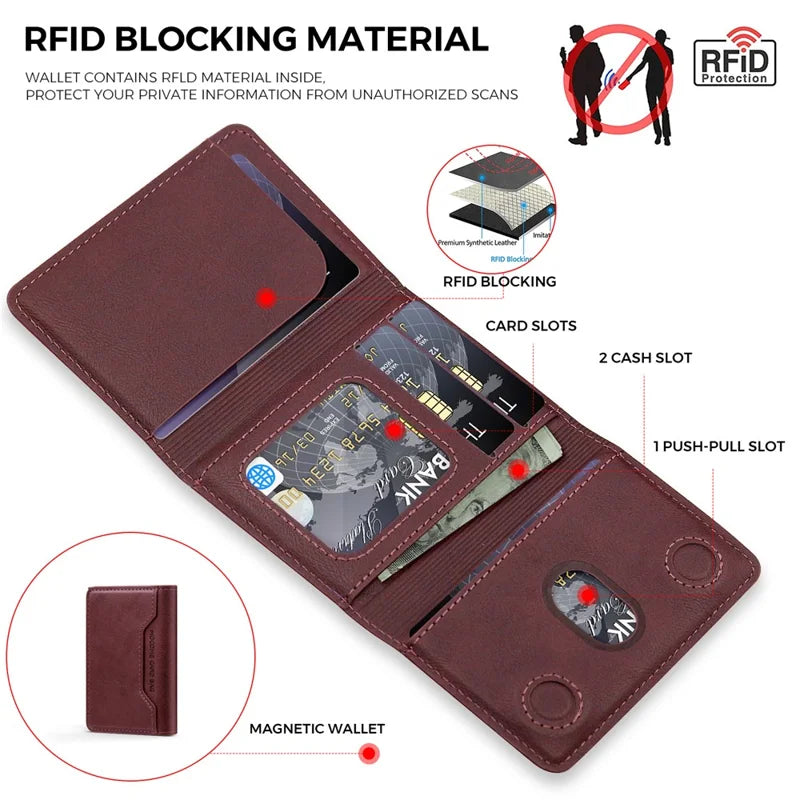 MOCOME Phone Card Holder Leather Magnetic