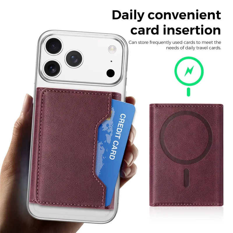 MOCOME Phone Card Holder Leather Magnetic