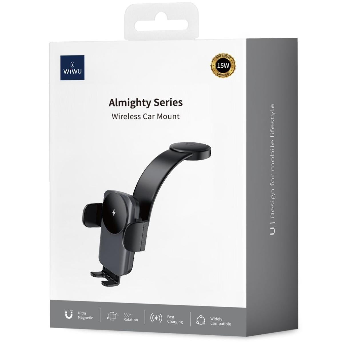 WiWU CH-322 Car Charger Holder for Wireless Charging 15W