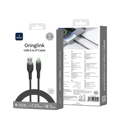 WiWU 1M Cable with USB A to Lightning