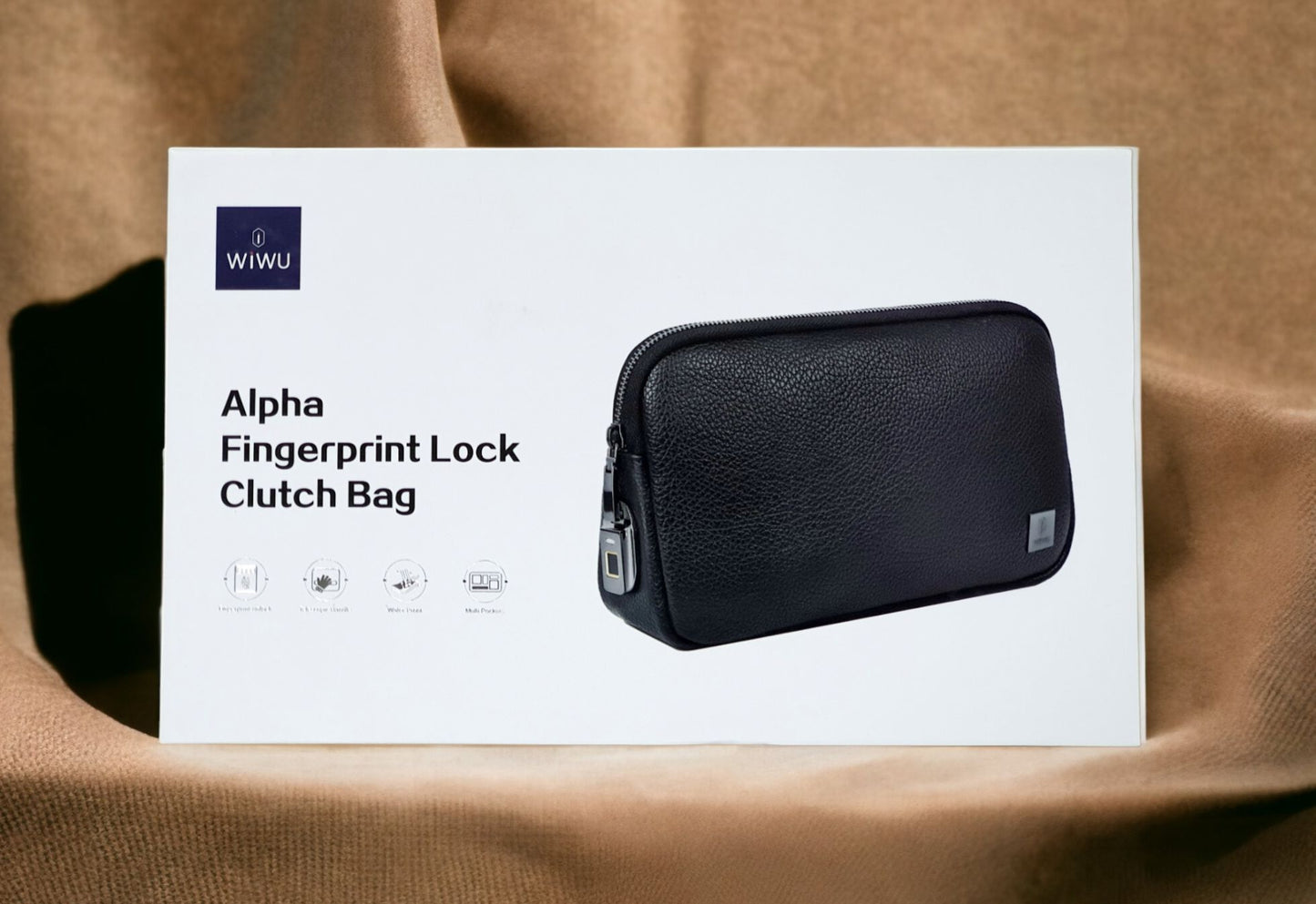 WiWU ALPHA Fingerprint Lock Clutch Bag