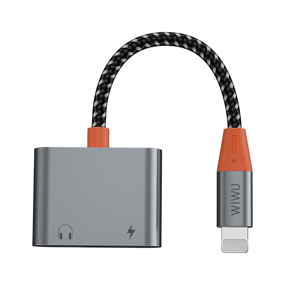 WIWU Audio adapter LT07 Lightning to lightning for charging and 3.5mm audio