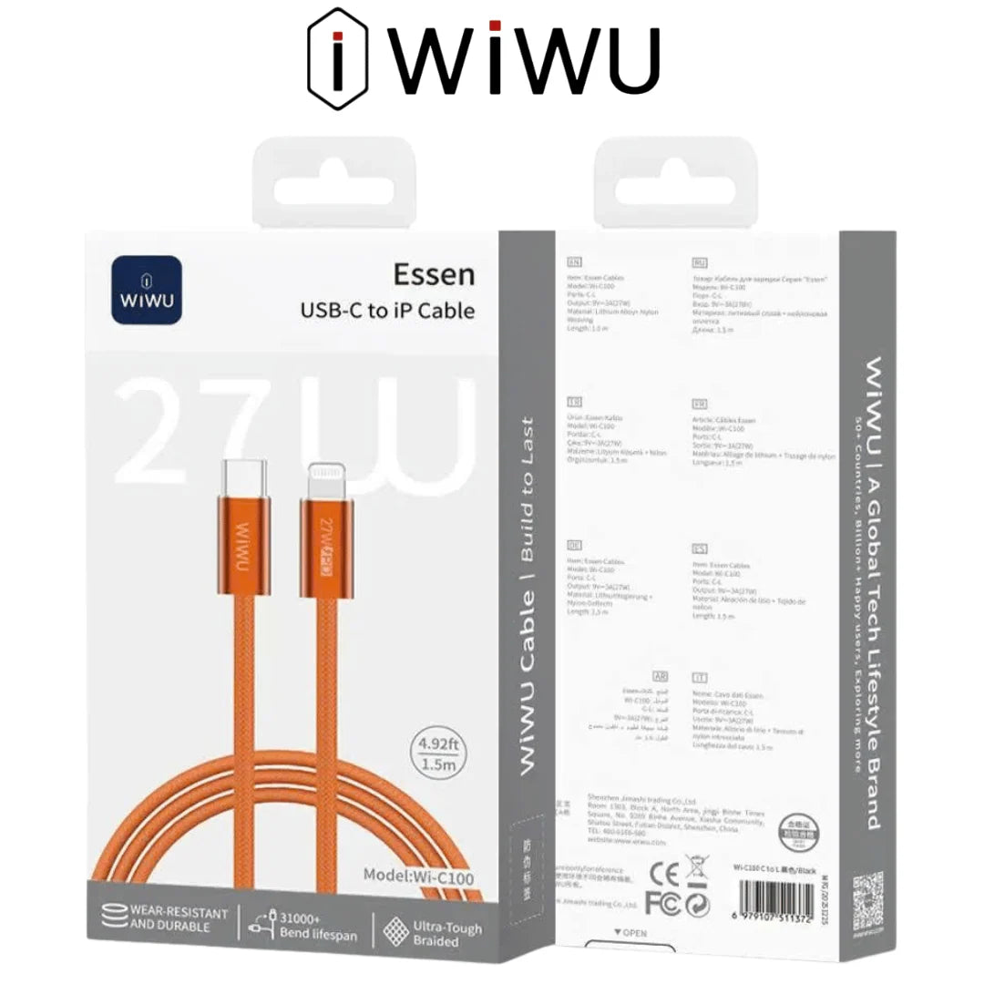 WiWU Essen 27W Usb-C to iP Cable Wi-C100  1.5m