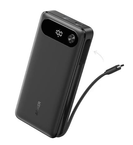 Anker Power Bank (20K, 87W, Built-In USB-C Cable)