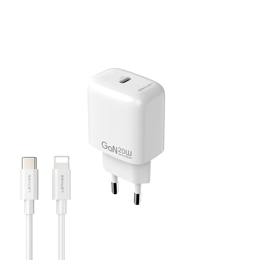 Lenyes LCH90 Fast Charger 20W Gan Cable Type C To Lightning